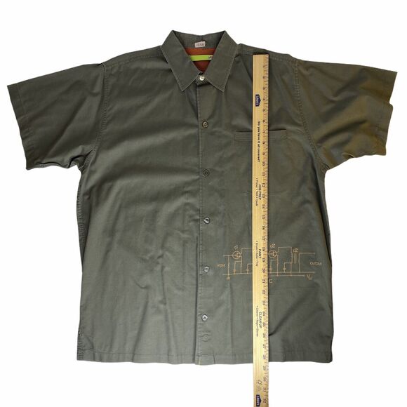 Mountain Dew Shirt Mens Size M Button Front Green Limited Promo Costume Graphic - Picture 10 of 12